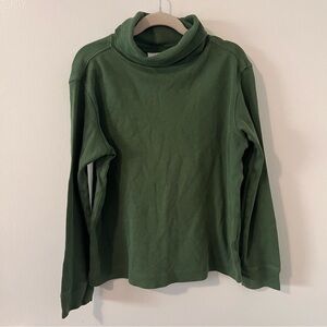 Hanna Andersson Girls Green Organic Cotton Turtleneck Long Sleeve Tee 130 8